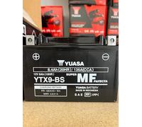 Batería moto Yuasa YTX9-BS - Sin mantenimiento - 12 V 8 Ah - Dimensiones: 150 x 87 x 105 mm compatible con Kymco MXU 50 2006-2010