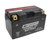 Batería Motorparts Minarelli YTZ10S-BS 12 V 8,6 Ah compatible con Sym VS 150 4T-4V 06 > 06, sin mantenimiento completo, específica para moto y scooter