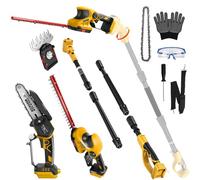Batería motosierra telescópica compatible con Dewalt 20 V 18 V | (sin baterías) 4 en 1 Mini 6 pulgadas podadora podadora ajustable podadora telescópica barra telescópica sierra