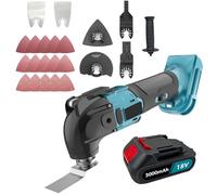 Batería multifunción de repuesto para Makita, motor sin escobillas, herramienta oscilante con batería de 3,0 Ah para cortar, pulir, serrar, 8000-20500 RPM, con control de velocidad de 6 niveles, 22