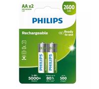 Batería ni-mh aa/r6 1,2v/2600mah philips (blister 2 uds.) aa/2600/phi