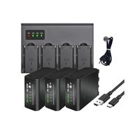 Batería NP-F980 NP-F970 NPF960 NPF970 con Cargador Rápido LCD, Compatible con Sony, For PLM-100 CCD-TRV35 MVC-FD91 MC1500C NP-F550(3pcs with Charger)