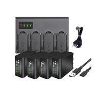 Batería NP-F980 NP-F970 NPF960 NPF970 con Cargador Rápido LCD, Compatible con Sony, For PLM-100 CCD-TRV35 MVC-FD91 MC1500C NP-F550(4Pcs with Charger)
