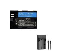 Batería O Cargador For Cámaras LP-E6P LP E6P De 2600mAh, Compatible con Canon, For Baterías De Cámaras R5 Mark II R6 R7 5DS Mark II 6D Mark II 90D(1 Battery 1 Charger)