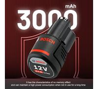 Batería Original Bosch de 12V, 3000mAh BAT411, Batería Recargable de Iones de Litio BAT411A BAT412 BAT412A BAT413, Cargador de Batería 3pcs 3.0Ah Battery