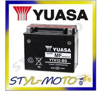 Yuasa Batería moto YTX12-BS BTX/FTX/DTX12-BS 12V 10 Ah activada
