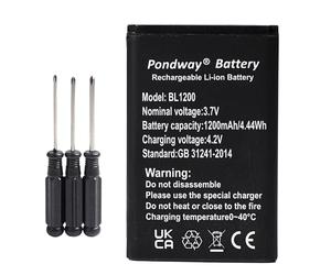 Batería para Artfone CS181 CF241A F20 C10 G3G6, PX1728E-1BRS (1200 mAh) | 1ICP06/35/54 AK54 CP10 para Vodafone 702NK 702NKII V804NK, para Tiptel 6011, para T-Sinus A806 teléfono batería