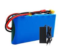 Batería para Bicicleta Eléctrica De 24 V Y 8 Ah con Protección BMS, Paquete De Baterías De Litio 7S1P con Cargador para Karts, Patinetes, Resistente Al Agua. XT60+JST