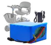 Batería para Bicicleta Eléctrica De 24V Y 28Ah, Batería para Patinete Eléctrico, Paquete De Baterías De Iones De Litio 6S5P Impermeables para Bicicleta Eléctrica con Cargador XT60+JST