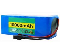 Batería Para Bicicleta Eléctrica De 36 V Y 10 Ah (10S2P), Con Cargador Y Tarjeta De Protección BMS. Compatible Con Motores De 100 W, 250 W, 350 W, 500 W Y 750 W. 36V 10Ah,XT60