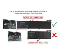 Batería para Dell XPS 15 9560 I7 7700HQ,15 9560 R1645,05041C,0GPM03,5041C