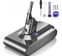 Batería para Dyson V8, Powtree batería de repuesto para Dyson SV10 | Animal Absolute Motörhead Exclusive Total Clean 215681 - Aspiradora (2 filtros, 1 destornillador, 3 tornillos y 1 cepillo)