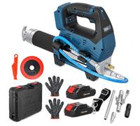 Batería para Engrasar sin Escobillas Pistola Engrasadora a Batería 18V 12000 PSI, 2 Baterías y Cargador, Engrasadora eléctrica sin escobillas, caudal de 6,7 oz/min, 3 velocidades, 3 conectores