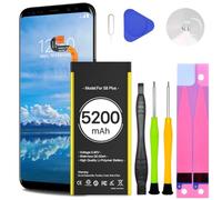 Batería para Galaxy S8 Plus, 5200 mAh, batería de polímero de iones de litio de mayor capacidad, repuesto para Samsung Galaxy S8 Plus G955 G955V G955A G955T G955P G955F con kit de herramientas de