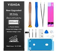 Batería para iPhone 6S (versión actualizada), YISHDA Ultra High Capacity Replacement 0 Cycle Battery con kits de herramientas de repuesto profesionales