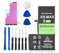 Batería para iPhone XS Max 6000mAh de alta capacidad Batería de repuesto con kits de herramientas de reparación completos para A1921, A2101, A2102, A2104