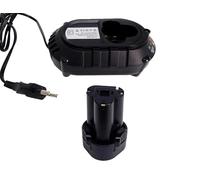 Batería para Makita Tiple BL1013 196066-7 10,8V con Cargador DC10WA Litio-Ion para Makita CL100DW DF330D LCT203W FD01ZW, BL1013 BL1014 194550-6 194551-4 195332-9