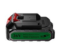 Batería para Motosierra 26 V 2000 mAh, Accesorios para motosierras eléctricas portátiles de 4 Pulgadas y 6 Pulgadas, batería de Iones de Litio de Repuesto