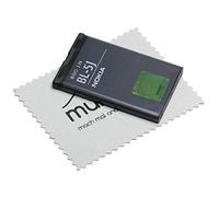 Batería para Nokia BL-5J para Nokia 200, 201, 302, 5228, 5230, 5235, 5800, C3, Lumia 520, Lumia 525, N900, X1, X6 paño de Limpieza mungoo