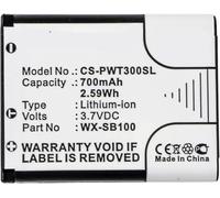 Batería para Panasonic Attune II HD3, WX-CH455, WX-ST100, WX-ST300 PN: WX-SB100 700mAh