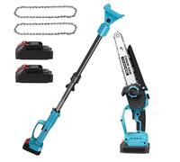 Batería para podadora Makita de 21 V, sin escobillas, 2 en 1, mini 8 pulgadas, batería para motosierra y podadora eléctrica, altura de trabajo de hasta 4,5 m (2 baterías)