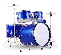 Batería para principiantes para adultos, kit completo de percusión con palos y trono, ideal para aprender y practicar