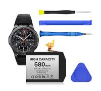 Batería para Samsung Gear S3 Frontier, 580 mAh, batería de repuesto de gran capacidad para Samsung Gear S3 Classic SM-R760 R765 R770 EB-BR760ABE GH43-04699A con herramientas de reparación