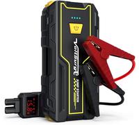 Batería Portátil de Arranque para Coches 12V - 4000A de Corriente Máxima - Arrancador de Emergencia para Motores de 7.0L Gasolina/5.5L Diésel - Powerbank con Linterna LED - Compacto y Liviano