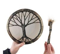 Batería portátil para adultos, piel de poliéster siberiano de 350 g | Instrumento de percusión manual de 25 m, musical de árbol hueco, sonido relajante para meditación y rituales