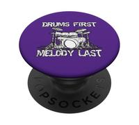 Batería Primera Melodía Último Baterista Percusionista PopSockets PopGrip Adhesivo