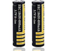 Batería Recargable 3.7 Li-Ion 4000Mah Batería De Botón De Gran Capacidad Baterías Superiores para Linterna LED, Faro, Timbre,2 Sobres