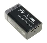 Batería recargable 6F22 de 9 V, 800 mAh/1100 mAh, alta capacidad para alarmas y micrófonos, batería de electrodomésticos