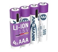 Batería recargable Ansmann AAA Ión de litio 1,5 V 500 mAh 4 piezas