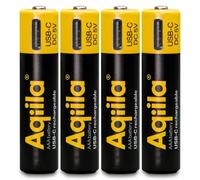 Batería Recargable Aqiila AAA Ión de Litio 1.5V 4 Unidades