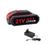Batería recargable de 21 V compatible con Worx inalámbrico, batería de repuesto, reemplaza a taladro de impacto de 88 VF, 48 VF y 36 VF, motosierra eléctrica y tijera.(1 Battery 1 Charger)