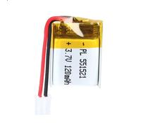 Batería Recargable de 3,7 V, 120 mAh, 551521, de Polímero de Litio, Iones de Litio, con Conector 2PH con 2 mm de Tamaño de Cuadrícula