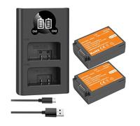 Batería Recargable De Iones De Litio EN-EL25 De 1350 MAh con Cargador LED, Compatible con Nikon, Z30, Z50, ZFC, Z 50 Y Z FC.(2BatteryWithCharger)
