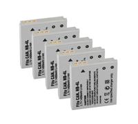Batería Recargable De Iones De Litio NB-4L For Cámara, 1400 MAh/3,7 V, Compatible con Canon IXUS 30, 40, 50, 55, 60, 65, 80, 100, SD1000, 1100, SD780, SD960(5Battery)