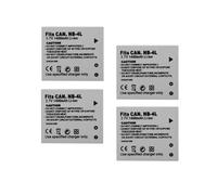 Batería Recargable De Iones De Litio NB-4L For Cámara, 1400 MAh/3,7 V, Compatible con Canon IXUS 30, 40, 50, 55, 60, 65, 80, 100, SD1000, 1100, SD780, SD960(4Battery)