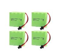 Batería Recargable De NiMH De 4,8 V Y 5000 MAh Con Conector SM For Juguetes RC, Coches, Tanques, Robots, Barcos Y Armas.(4PCS)