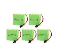 Batería Recargable De NiMH De 4,8 V Y 5000 MAh Con Conector SM For Juguetes RC, Coches, Tanques, Robots, Barcos Y Armas.(5PCS)