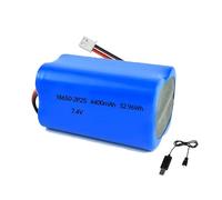 Batería recargable de repuesto RC de 7.4 V 4400 mAh 18650 de iones de litio con cable de carga USB XH2.54-2P para avión, bricolaje, luces de pesca, timbre, ventilador de mano, radio, etc.