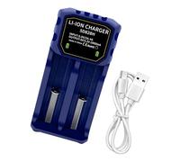 Batería recargable de viaje de 2 ranuras para celdas de 3,7 V y 4,2 V, incluye 18500 26700 32650, detalle de resorte ajustable, diseño deslizante