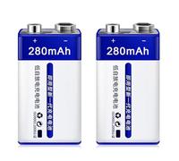 Batería recargable de viaje de 9 V de 280 mAh con funda protectora de almacenamiento para viajes frecuentes y viajes