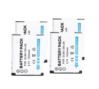 Batería Recargable For Cámara D-LI88 DB-L80 De 1200 MAh - Compatible con Sanyo VPC-CG10 DMX-CG11 VPC-CG100 VPC-CG102 - Compatible con Pentax P70 H90 W90 WS80(4 Pcs Battery)