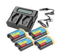 Batería Recargable For Cámara EN-EL18D De 4,0 Ah, Compatible con Nikon, For Z9 D6 D5 D4S D800 D810 D850 D500 MB-D17 MB-D18, Paquete De Cargador con Empuñadura(4BatteryWithCharger)