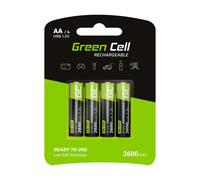Batería recargable Green Cell GR01 AA NiMH 2600 mAh pack 4 unidades