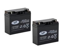 Batería Recargable Landport 12V 18Ah Polivalente - Tecnología VRLA AGM/Modelo LP12-18 - F3/T3 con Certificado VDS - Box de 2 Unidades