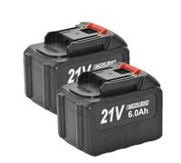 Batería Recargable Li-Ion 21V 6000mAh, Compatible con Makita, Taladro inalámbrico/Llave sin escobillas/Atornillador/Sierra Circular(2pcs)