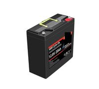 Batería Recargable LiFePO4 DeepCycle, Batería De Litio De 12V Y 20Ah Con BMS De 20A For Energía Eólica Solar, Buscador De Peces Marinos, Juguete For Montar(1PCS)